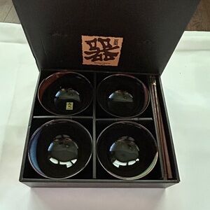 KAFUH Japan Soup Bowl Set w Chopsticks – New in Box